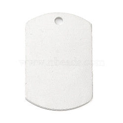 925 Sterling Silver Blank Pendants, Oval Rectangle Charms, Silver, 30x20x1.2mm, Hole: 1.2mm(STER-G034-01S)