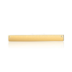 Ion Plating(IP) 304 Stainless Steel Links Connectors, Manual Polishing, Rectangle, Golden, 30x5x1.5mm, Hole: 1.2mm(STAS-I311-10E-G)