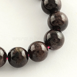 Natural Garnet Gemstone Beads Strands, Round, 9mm, Hole: 1mm, about 42pcs/strand, 14.9 inch(G-R263-9mm)