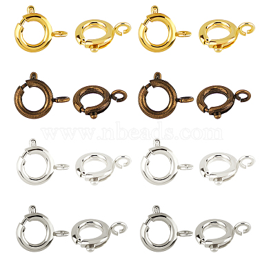 Mixed Color Brass Spring Ring Clasps