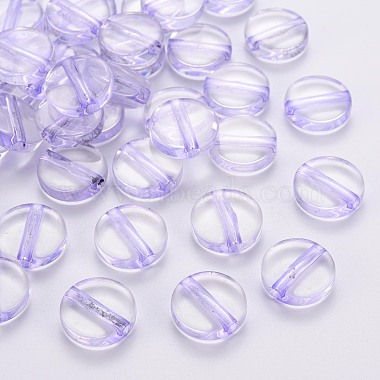 Lilac Flat Round Acrylic Beads