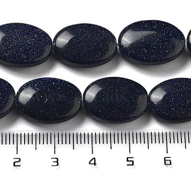 Synthetic Blue Goldstone Beads Strands(G-P528-M02-01)-5