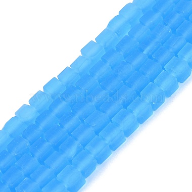 brins de perles de verre d&eacute;poli transparent(GLAA-N072-01A-A12)-1