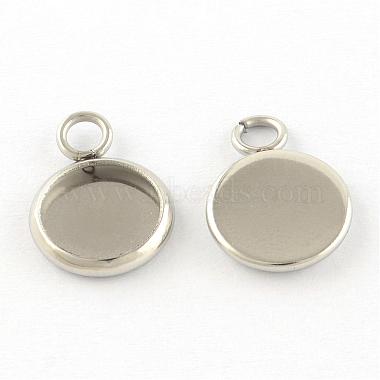 Stainless Steel Color Flat Round Stainless Steel Pendants