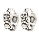 Pendientes de aro de acero inoxidable quirúrgico con tema de calavera 316 para mujeres y hombres(EJEW-D096-04B-AS)-1