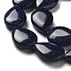 Synthetic Blue Goldstone Beads Strands(G-P528-L06-01)-4