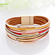 Two Tone Imitation Leather Multi-strand Bracelets for Women(WGE2A7B-10)-1