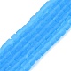 brins de perles de verre d&eacute;poli transparent(GLAA-N072-01A-A12)-1
