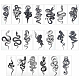 20 Sheets 20 Style Cool Body Art Removable Snake Temporary Tattoos Stickers(STIC-CP0001-02)-1