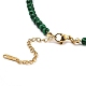 Natural Malachite Rectangle & Shell Beaded Necklaces(NJEW-M206-01G-01)-3