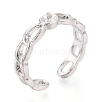 Brass Cup Peg Ring Settings, Adjustable Ring Settings for Half Drilled Beads, Cadmium Free & Nickel Free & Lead Free, Platinum, 4.5mm, Adjustable, Pin: 0.8~1mm(KK-N274-32P)