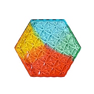 DIY Silicone Coaster Molds, Resin Casting Molds, for UV Resin, Epoxy Resin Jewelry Making, Round Pattern, Hexagon, 155x135x13.5mm, Inner Diameter: 116x134.5mm(DIY-G079-15A)