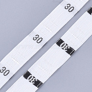 Clothing Size Labels(30), Garment Accessories, Size Tags, White, 12.5mm, about 10000pcs/bag(OCOR-S120D-15)