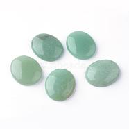 Natural Green Aventurine Cabochons, Oval, 29~30x24.5x6.5~7mm(G-S240-27)
