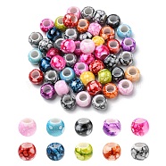 Spray Painted Acrylic Beads, Rondelle, Mixed Color, 10x8mm, Hole: 5mm(ACRP-YW0001-09)
