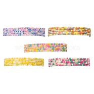 5Pcs Glass Seed Beaded Stretch Bracelets Set, Mixed Color, Inner Diameter: 2-1/4 inch(5.6cm)(BJEW-JB09473)