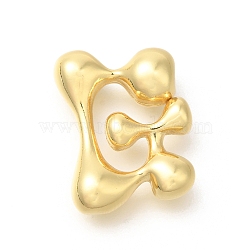 Rack Plating Brass Beads, Balloon Letter, for Personalized Name Necklaces Making, Long-Lasting Plated, Lead Free & Cadmium Free, Real 18K Gold Plated, Letter G, 23.5x18.5x7mm, Hole: 2mm(KK-S051-01G-G)