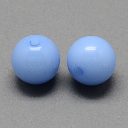 Imitation Jelly Acrylic Beads, Round, Light Sky Blue, 8mm, Hole: 2mm, about 1892pcs/500g(JACR-R001-8mm-03)