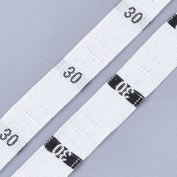 Clothing Size Labels(30), Garment Accessories, Size Tags, White, 12.5mm, about 10000pcs/bag