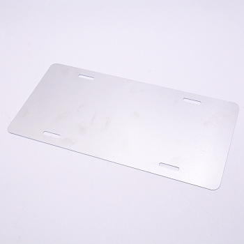 Aluminum Alloy Blank Panel, Rectangle, Platinum, 30.3x15.3x0.05cm, Hole: 26x6mm