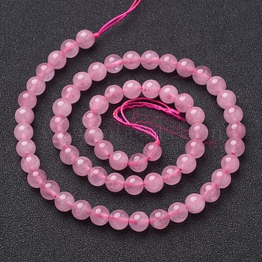 Chapelets de perles en quartz rose naturel(X-GSR6mmC034)-4