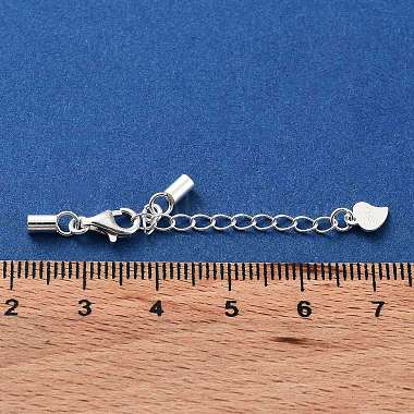 925 Sterling Silver Curb Chain Extender(STER-G039-03C-S)-3
