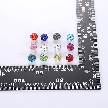 60шт 12 цвета бусины со стразами из полимерной глины(RB-SZ0001-05)-8