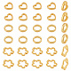 cadre de perles en alliage de placage de rack de style dicosmétique 30pcs 3(FIND-DC0002-04)-1