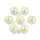 Spot Pattern Opaque ABS Plastic Imitation Pearl Enamel Beads(KY-G020-02D)-3