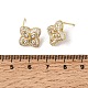 Brass Micro Pave Cubic Zirconia Stud Earrings(KK-CBA8324-25G-02)-5