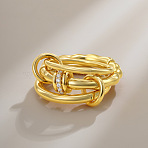 Brass Micro Pave Cubic Zirconia Finger Rings, Stackable Rings, Golden, US Size 9(18.9mm)(FS-WG6545E-02)