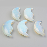Opalite Beads, No Hole/Undrilled, Moon, 57~62x28~31.5x12.5~13.5mm(G-T132-019)