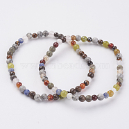 Natural Mixed Stone Stretch Bracelets, with Elastic Fibre Wire, 2-1/8 inch(55mm)(BJEW-JB02460-01)