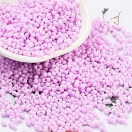 Baking Paint Glass Seed Beads, Peanut, Plum, 2x4.5x2mm, Hole: 0.8~0.9mm, about 15000pcs/pound(SEED-A033-05N)