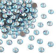 Preciosa&reg Crystal Hotfix Flatback Stones, Czech Crystal, Round(438 11 612 Chaton Rose VIVA 12 &reg), 60000 200 Aquamarine AB, SS12(3~3.2mm)(Y-PRC-HSS12-60000-200)