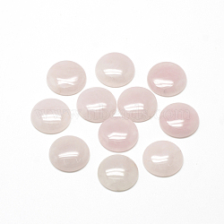 Natural Rose Quartz Cabochons, Half Round/Dome, 16x6mm(X-G-R416-16mm-48)