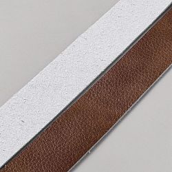 Flat Imitation Leather Cord, Coconut Brown, 25x2mm, about 2.52 Yards(2.3m)/Roll(AJEW-WH20005-16F-03)