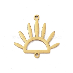 304 Stainless Steel Connector Charms, Sun Links, Golden, 18.5x19x1mm, Hole: 1.2mm(STAS-R226-06G)