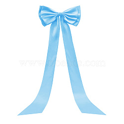 Cloth Big Bowknot Backdrop Ornaments, for Wedding Party Decor, Light Sky Blue, 2030x465x30mm(DIY-WH0622-470B)