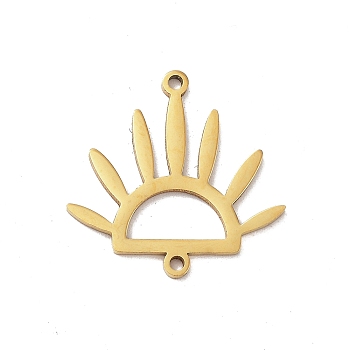 304 Stainless Steel Connector Charms, Sun Links, Golden, 18.5x19x1mm, Hole: 1.2mm
