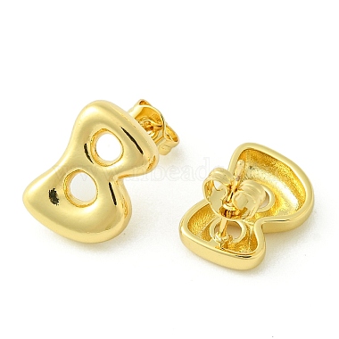 boucles d'oreilles en laiton plaqué à crémaillère(EJEW-S222-01G-B)-2