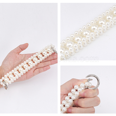 Plastic Imitation Pearl Beaded Chain Bag Handle(FIND-WH0111-170)-2