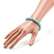 Natural Mashan Jade Round Beaded Stretch Bracelet(BJEW-JB07970-02)-3