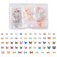 1 boîte 195pcs 21 couleurs 3d papillon cabochons en résine(MRMJ-PJ0001-04)-1