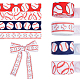 Elite 20M 4 Colors Baseball Pattern Heat Transfer Polyester Ribbons(OCOR-PH0001-81)-1