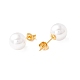 6 Pair Shell Pearl Round Ball Stud Earrings(EJEW-A067-18A-G)-4