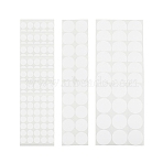 21 Sheets 3 Styles Flat Round Self-adhesive Stickers, for DIY Album Scrapbook, Greeting Card, Background Paper, White, 210~249x105~189x0.4mm, Flat Round: 50~60mm, 7 sheets/style(DIY-DJ0001-56B)