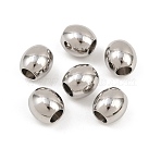 Tarnish Resistant 304 Stainless Steel European Beads, Barrel, Large Hole Beads, 10x10mm, Hole: 5mm(STAS-E034-4)