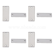 304 Stainless Steel Links, Stamping Blank Tag, Rectangle, Mixed Color, 21x9x1mm, Hole: 1.6mm, 100pcs/box(STAS-UN0005-68)