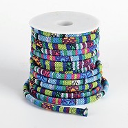 Ethnic Cord Polyester Cords, Colorful, 7x5mm, 10yards/roll(OCOR-M005-11)